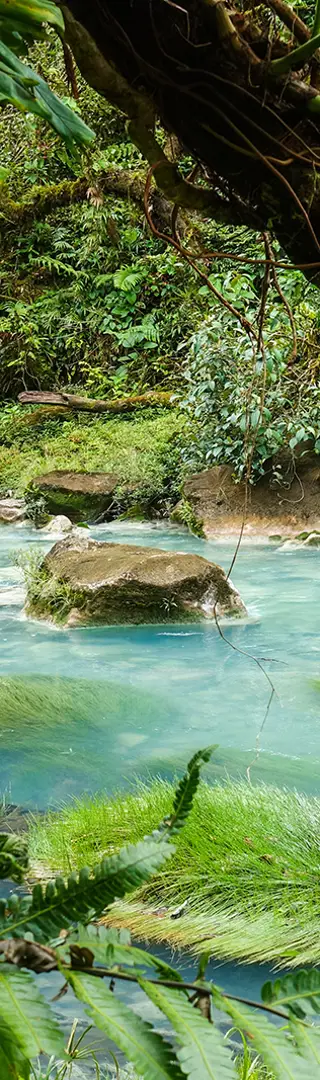 Wanderung zum blauen Fluss